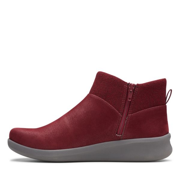 Clarks Womens Sillian 2.0 Dusk Ankle Boots Burgundy | UK-874136